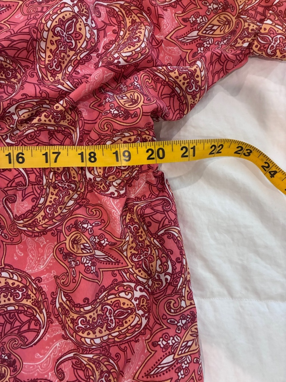 Pink Paisley Button-Front Drawstring Mini Dress - Picture 8 of 9